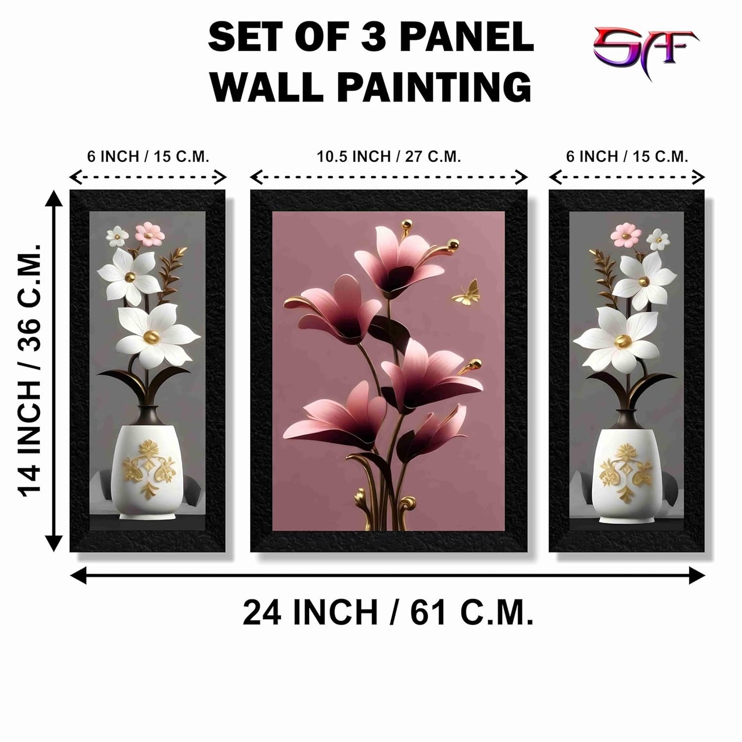 Modern 3D Floral Gallery Set