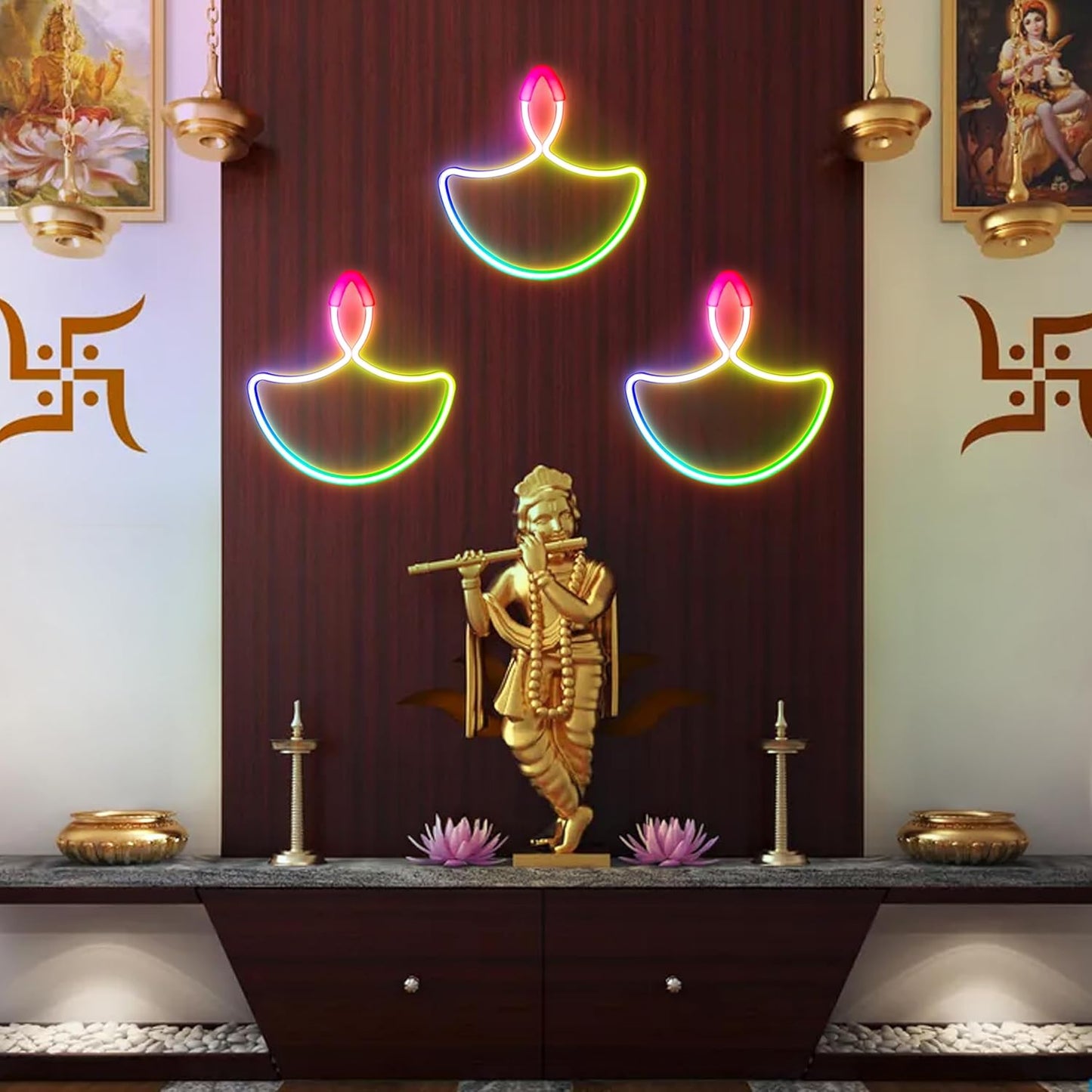 Diya Neon LED Sign β Illuminate Your Traditions with Modern Elegance