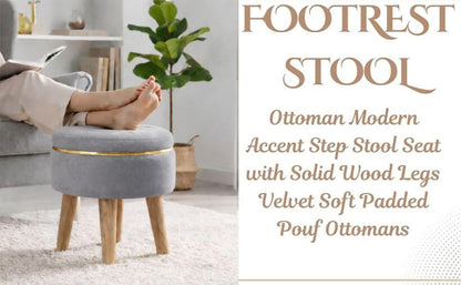 Luxe Velvet Vanity Ottoman Stool