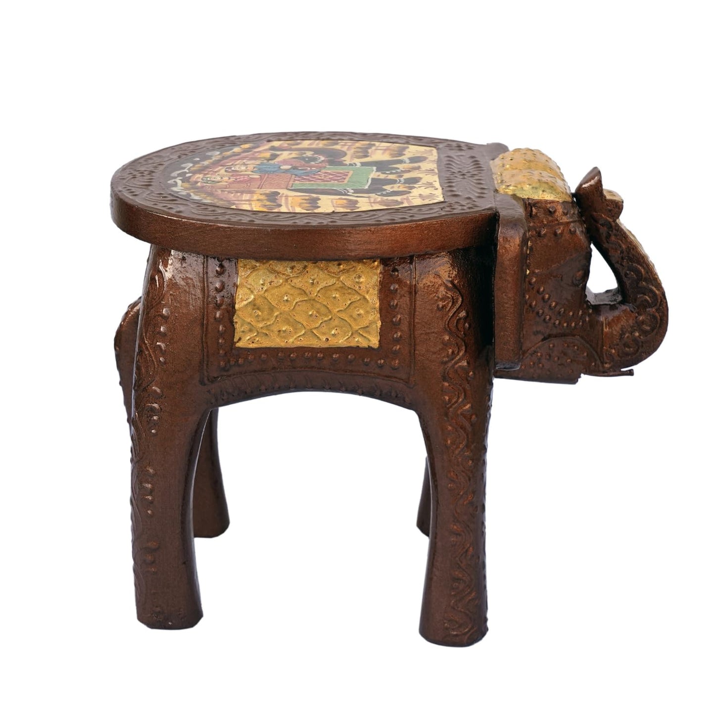Hand-Painted Wooden Heritage Elephant