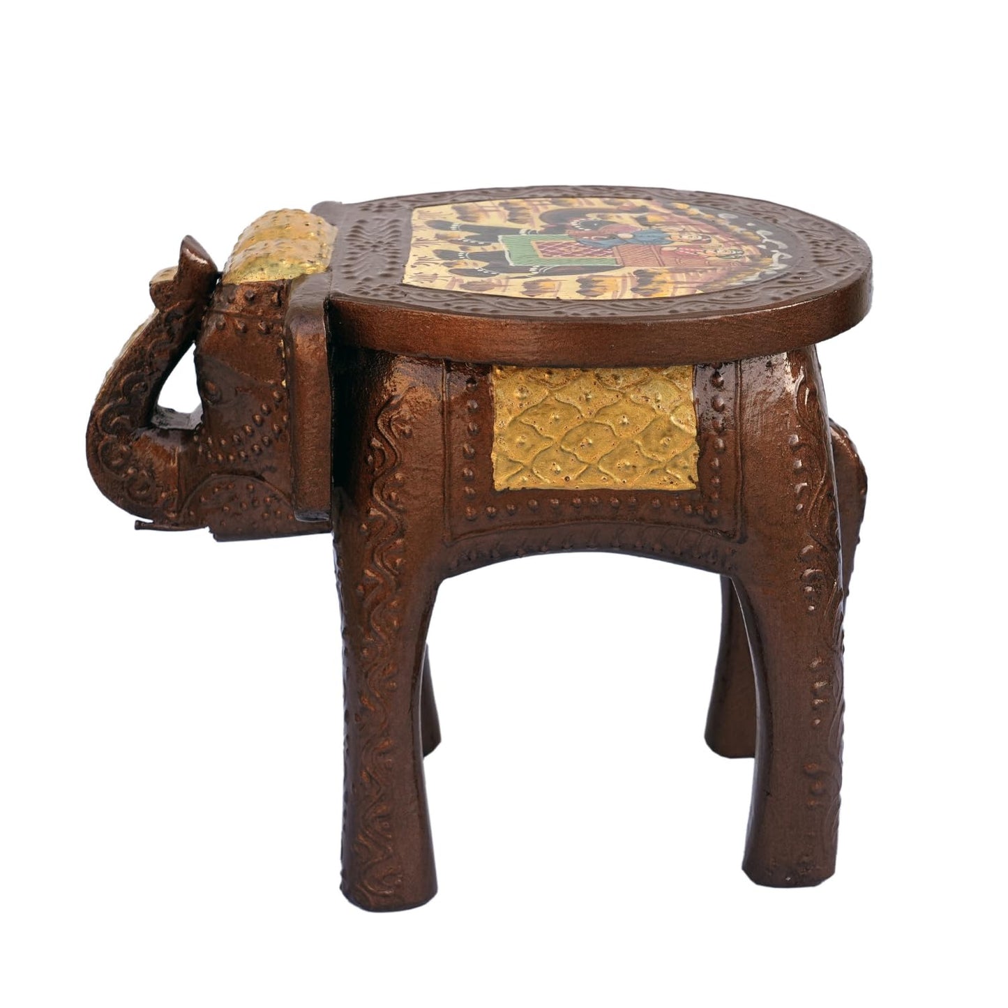 Hand-Painted Wooden Heritage Elephant
