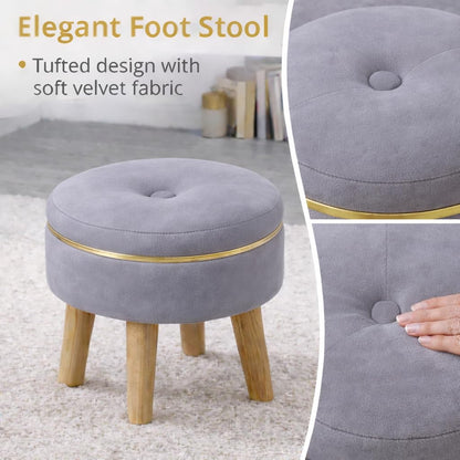 Luxe Velvet Vanity Ottoman Stool