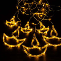 20 Diya Curtain Lights – Warm White LED | 8 Flashing Modes | Perfect for Diwali, Wedding, Party & Home Décor