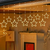 Star Curtain Fairy Lights – 3M | 96 Warm White LEDs | 8 Lighting Modes