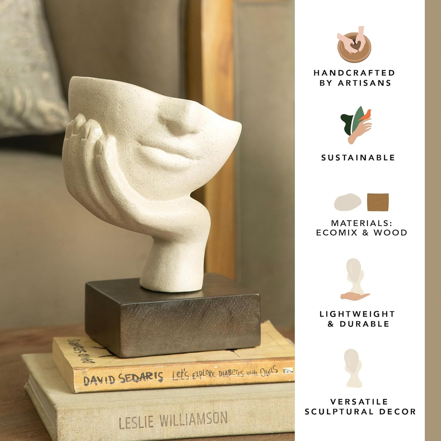Restive Face Handcrafted Art Sculpture