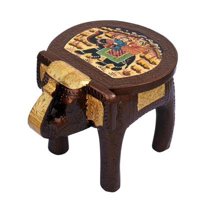 Hand-Painted Wooden Heritage Elephant