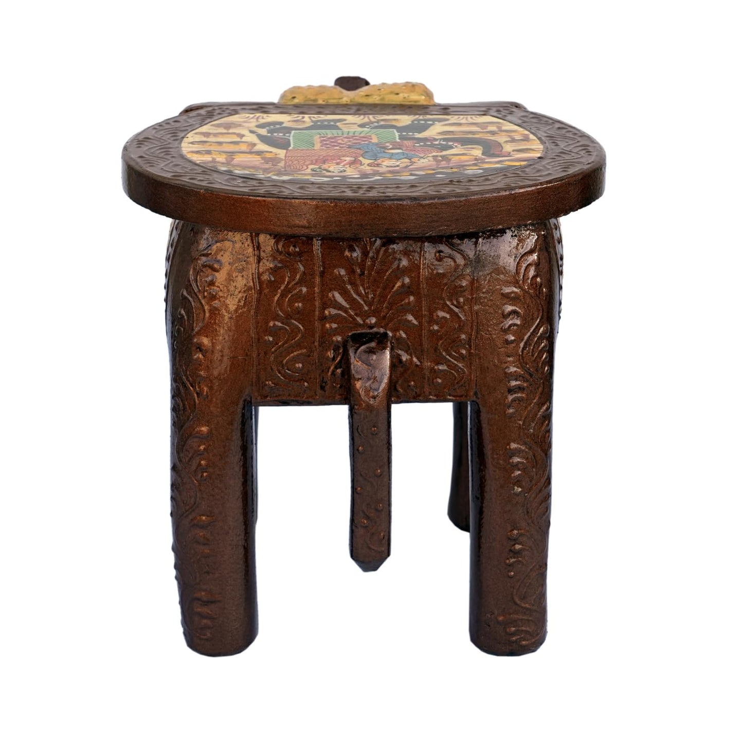 Hand-Painted Wooden Heritage Elephant