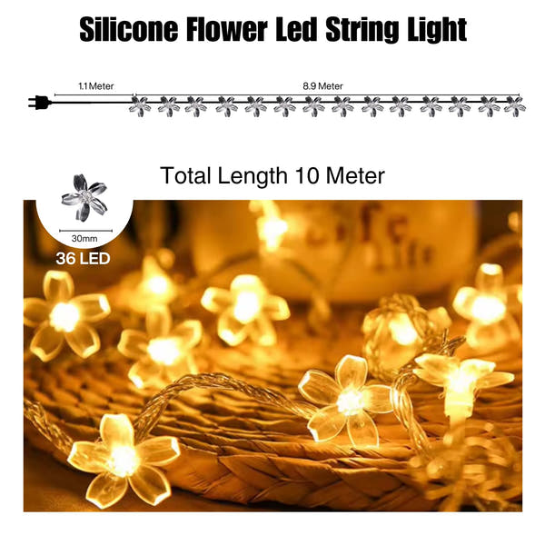 300 LED Plastic Fairy Curtain Lights – 3x3M Warm White | USB Powered | 8 Flashing Modes | Perfect for Wall & Window Decoration