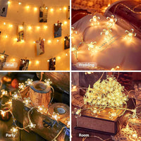 300 LED Plastic Fairy Curtain Lights – 3x3M Warm White | USB Powered | 8 Flashing Modes | Perfect for Wall & Window Decoration