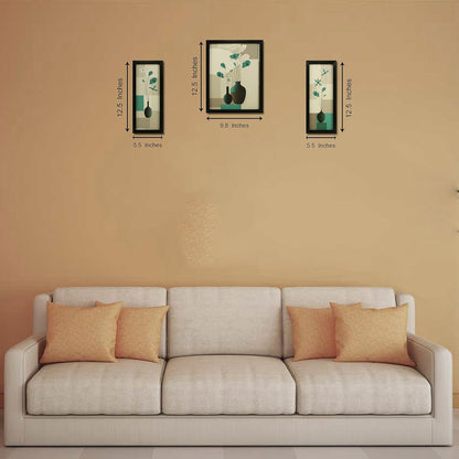 Botanical Sanctuary Wood Art Trio